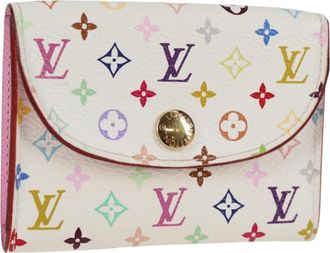 Louis Vuitton Enveloppe Carte De Visite White Leather Wallet (Pre-Owned)