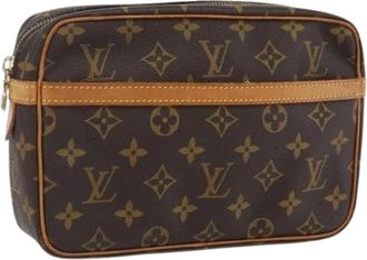 Louis Vuitton Pre-owned Clutches, female, Brown, Size: ONE SIZE Pre-owned Canvas Clutch