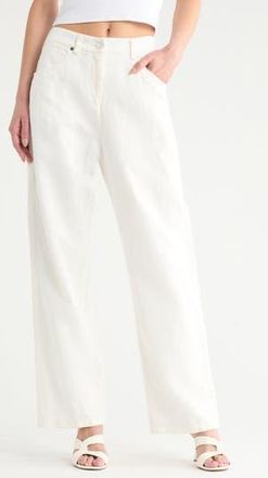TWP Mila High Waist Stretch Cotton Pants in White at Nordstrom Rack, Size 0