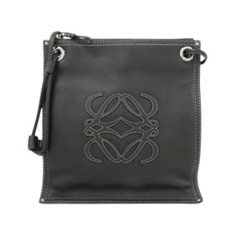 Loewe Pre-owned Cross Body Bags, female, Black, Size: ONE SIZE Pre-owned Leather Shoulder Bag