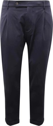 Berwich Tech Broek Retro Stijl Made in Italy - Heren - Nette broeken - Blauw - XS - Broeken