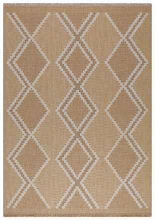 Nazar Rugs Alfombra interior/exterior aspecto yute escandinavos amarillo 160x230