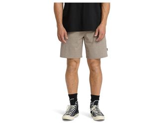 Billabong Crossfire Elastic Wave Washed Mens Shorts Khaki : MD 18, Cotton/Nylon/Polyester