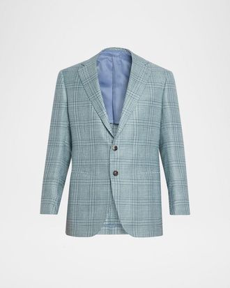 Cesare Attolini Men & apos;s Plaid Cashmere-Blend Sport Jacket