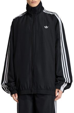 adidas Originals Firebird Recycled Polyester Track Jacket in Black/White at Nordstrom, Size X-Large