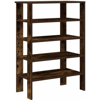 vidaXL Zapatero Madera Contrachapada Roble Ahumado 61x32x87,5 Cm Vidaxl