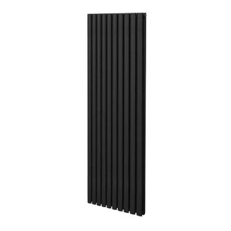 MonsterShop Oval Column Radiator - 1800mm x 600mm - Black