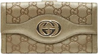 Gucci Pre-owned Wallets, female, Yellow, Size: ONE SIZE Pre-owned Vintage Leather Wallet