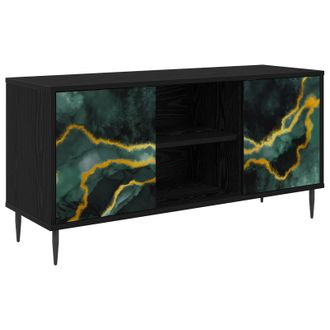 vidaXL Mueble De Tv Wijhe 102 X 33 X 51 Cm Roble Negro Vidaxl