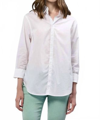 Dear John Denim Lola Solid Button Down Shirt In White
