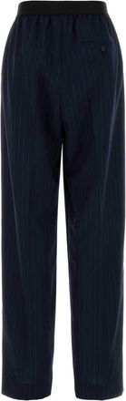 Balenciaga Womens Pants Navy Wool