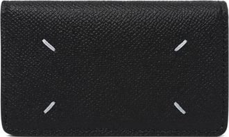 Maison Margiela Four Stitches Kaarthouder - unisex - Portefeuilles - Zwart - ONE Size - Leer - Accessoires