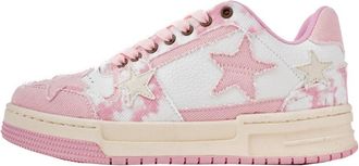 Generic Couple Fashion Retro Boardwalk Casual Thick Sole Platform Comfortable Sports Shoes (Pink,5.5)