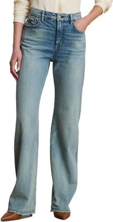 Lauren Ralph Lauren High Waist Wide Leg Jeans in Odwin Wash at Nordstrom, Size 12P