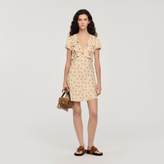 Sandro Floral print short dress