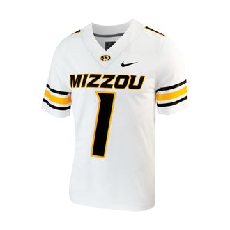 Nike Missouri Nike Mens College Untouchable Game Jersey in White | P31811J371MISR-WHT