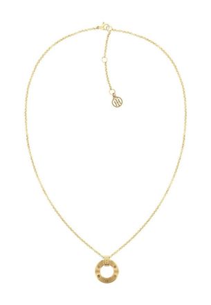 Tommy Hilfiger Womens 2780605 Ladies Hardware Necklace - Gold Stainless Steel - One Size