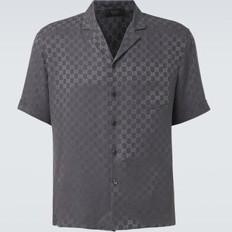 Gucci GG silk jacquard bowling shirt