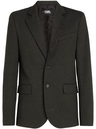 Karl Lagerfeld Punto blazer met enkele rij knopen - Zwart