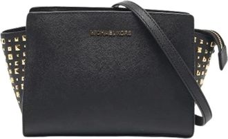 Michael Kors Pre-owned Cross Body Bags, female, Black, Size: ONE SIZE Pre-owned Leather Crossbody Bag