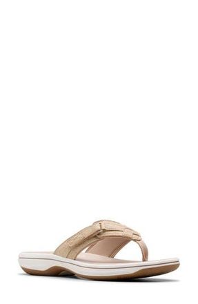 Clarks Breeze Sea Thong Sandal in Sand Interest at Nordstrom Rack, Size 10