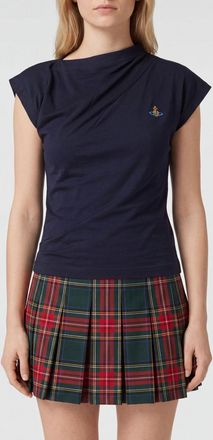 Vivienne Westwood Top Hebo monospalla in cotone con logo Orb ricamato