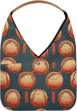 Generic Baseball Ball Background Reusable Lightweight Grocery Bags - Foldable Into Compact Pouch, Washable & Sturdy, Multipurpose for Shopping and Travel