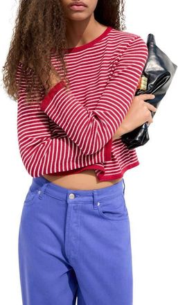Mango Stripe Sweater in Red at Nordstrom, Size X-Small