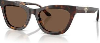 Emporio Armani Zonnebrillen - Dames - Zonnebrillen - Bruin - 55 MM - Accessoires