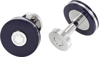 Montblanc Stainless Steel Blue Cufflinks