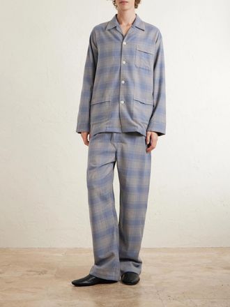 Derek Rose Kelburn 52 Straight-Leg Checked Brushed-Cotton Pyjama Trousers