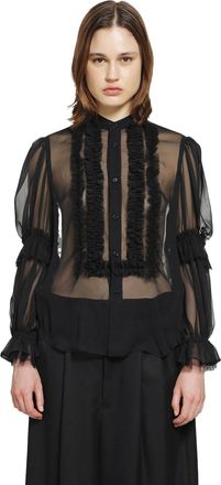 Comme Des Gar&ccedil;ons Ruffled Tulle Shirt