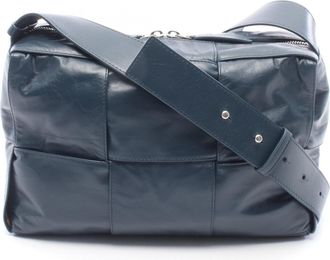 Bottega Veneta Navy Leather Handbag Shoulder Bag (Pre-Owned)