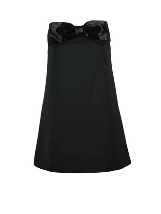 Self Portrait Black Polyester Mini Dress