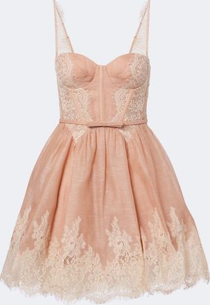 Zimmermann Valiant linen and silk corset dress