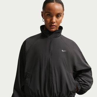 Nike Womens Nike Sportswear Oversized UV Track Jacket in Black | IO1473-010