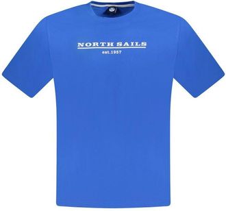 North Sails Mens Classic Logo Tee Short Sleeve Crew Neck - Medium Blue Cotton - Size X-Large