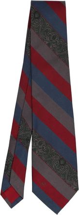 Valentino Garavani Regimental tie - men - Silk - One Size - Grey