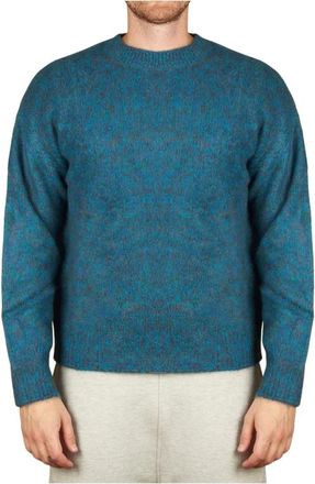Amaranto Amar&aacute;nto - Gebreide trui met ronde hals - Heren - Truien - Blauw - Maat: S