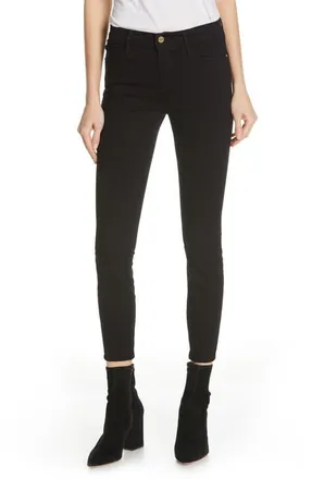 Frame Denim Le Color Ankle Jeans in Film Noir at Nordstrom, Size 26