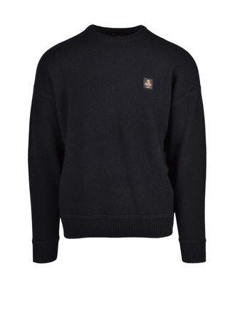 RefrigiWear Black Wool Crewneck Sweater