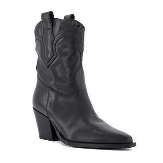 Dune London Womens Ladies PONTY Western Boots - Black Leather (archived) - Size UK 5