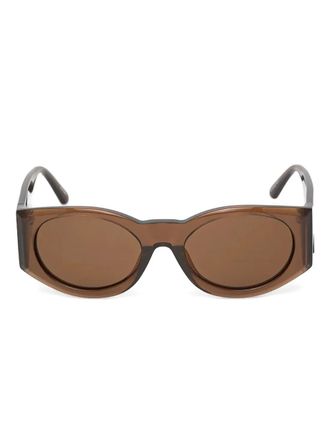 Magda Butrym oval-frame sunglasses - Marrone
