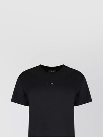 A.P.C. logo print boxy fit crew neck t-shirt