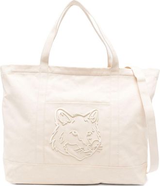 Maison Kitsun&eacute; Der Fuchskopf von Maison Kitsune Xl Canvas-Tasche