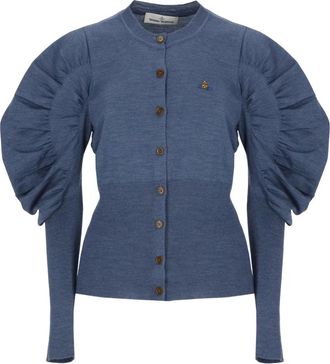 Vivienne Westwood Eli Cardigan - Dames - Vesten - Blauw - M - Wol - Truien & Vesten