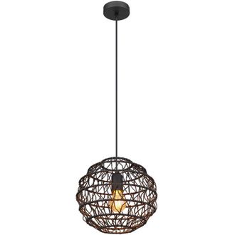 Globo Lighting L&aacute;mpara Colgante - Senni - Negro - Metal - &Oslash; 29cm - E27 - - Globo