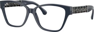 Chanel Glasses, female, Blue, Size: 53 MM Optical Frame