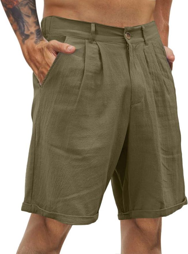 Onsoyours Pantaloncini Uomo Lino Pantaloni Corti Uomo Estivi Leggeri Pantaloncini Casual Tinta Untia Comodo Pantaloncini Sportivi Uomo Ragazzo con Tasche A Army da 14 91 su Stylight