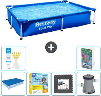 Bestway Piscina Bestway Steel Pro Rectangular - 221x150x43 Cm - 7-piezas S85